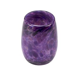 Votive Candle Holder. Hand Blown Art Glass in Purple."Purple Rain Votive". Made in Seattle. Artist Dehanna Jones.