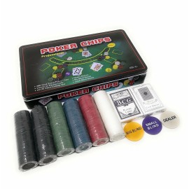 THY COLLECTIBLES Texas Hold 'em Poker Chip Set with 300 Chips, 1 Black Jack...