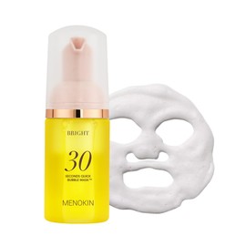 MENOKIN 30 Seconds Quick Bubble Mask [BRIGHT] - [Vitamin C] [Glutathione & Niacinamide] in Micro-bubbles for Dark Spots, Uneven Skin Tone, Korean Skin Care Essential, 52 Uses, 2.36 fl.oz