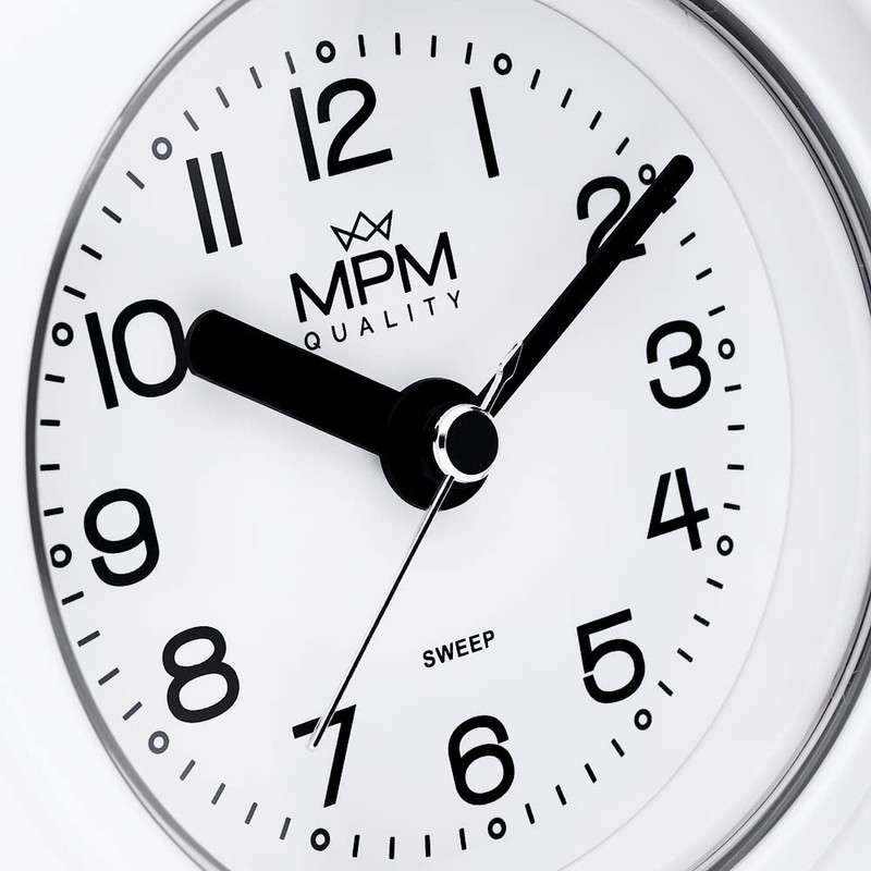 MPM Quality Design Bathroom Clock Plastic Quartz Movement Sweep 3-5