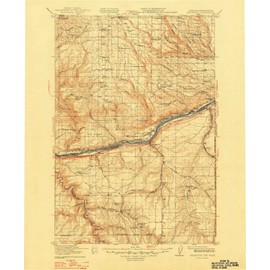 YellowMaps Arlington OR topo map, 1:125000 Scale, 30 X 30 Minute, Historical, 1916, Updated 1948, 20.7 x 17.1 in - Polypropylene
