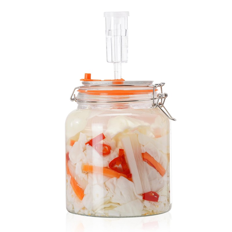 YARWELL 0.6 Gallon Glass Fermentation Jar with Airlock, Small Batch