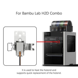 Bamboo H2D Right Hotend Heating Assembly for Bambu Lab H2D & H2D Laser 3D Printers, Quick Hotend Replacement, Metal & Ceramic Construction