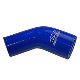 4-ply Silicone Joiner 45 Degree Bend Reducer Elbow Turbo Hose Blue 51mm - 76mm (2" - 3")