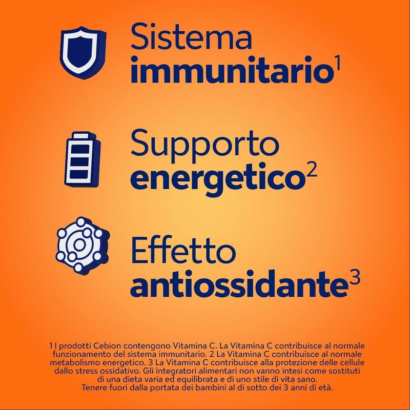Cebion Vitamina C 500 mg Masticabile Arancia, Supporta il Sistema
