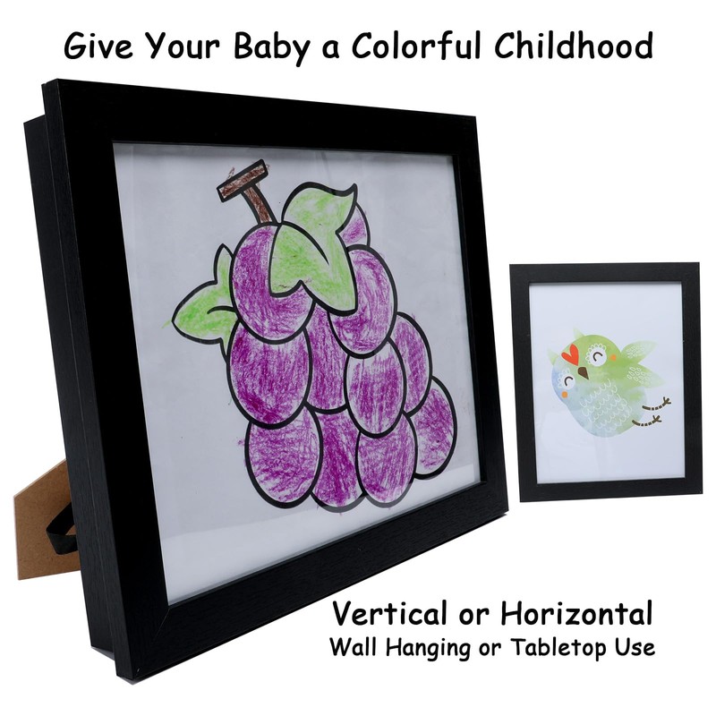 AhaGo Kids Art Frame, Changeable Display 8.5"×11" or 7"×9" with