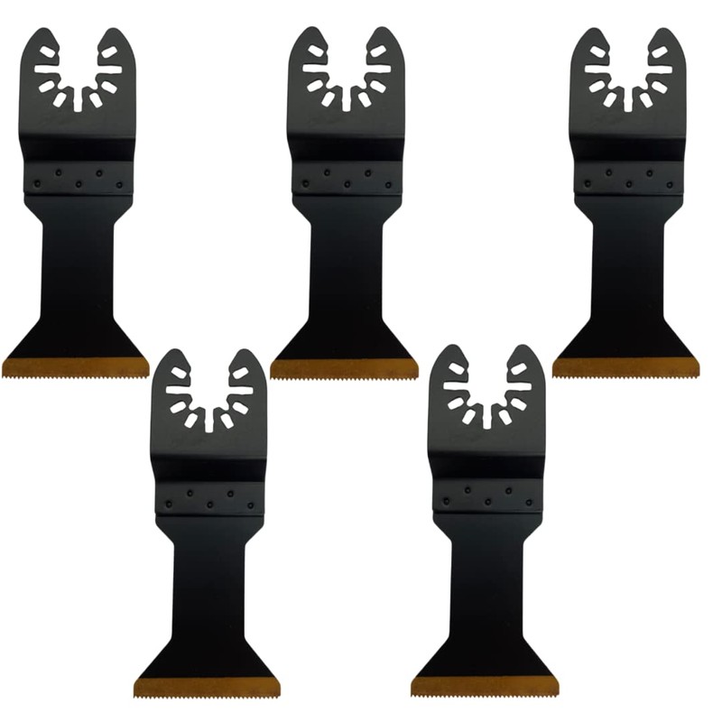 Pack Of 5-44mm Bi-Metal Titanium Coated Multi Tool Blades for