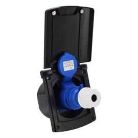 RV Power Outlet 3 Pin External Waterproof Plug Socket Embedded Mounting 220V‑250V 16A