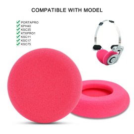 GVOEARS Replacement Cushion Earpads for Koss Portapro Headphones 1 Pair (Rose)