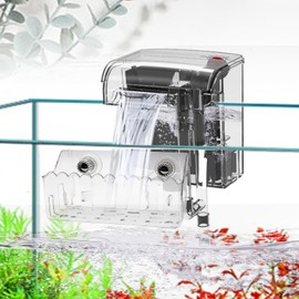 Hiyoo Aquarium Filter Baffle with Suction Cup, Square Clear Plastic Fish Tank Water Flow Controller for Betta Fish and Shrimp Tanks, Slow Flow Design Aquarium Accessory