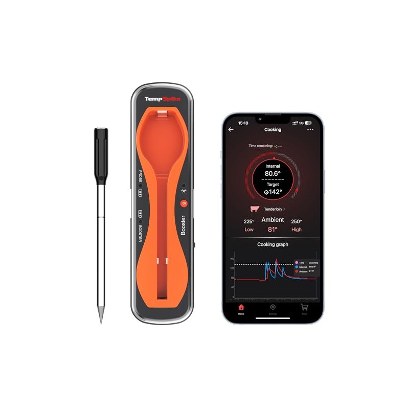 Termóde de carne verdaderamente inalámbrico, termóde de carne Bluetooth para