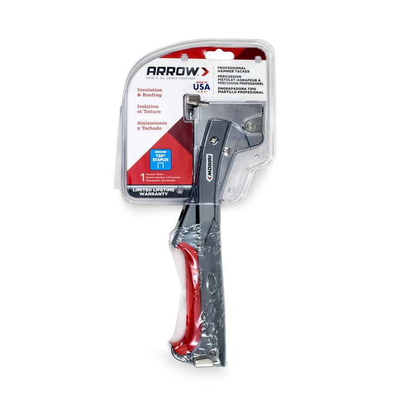 Arrow HTX50 Professional Heavy Duty Hammer Tacker, Manual Stapler for