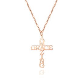 Tavuala Amazing Grace Cross Necklace for Women Religious Jewelry Necklace, Stainless Steel, not know