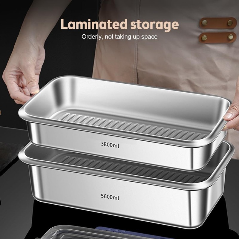 Karlak Food Storage Containers with Lids Aight Food Grade 316