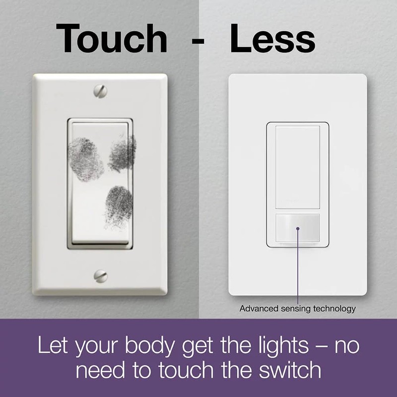 Lutron Maestro Motion Sensor Light Switch Indoor for Bathroom, Garage,