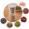 Kitchen Pepper Grinder, Clear Glass Pulverizer with Stainless Steel Cap