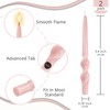 NJAO HOO Tapered Candlesticks Spiral Taper Candle, 10 Inch Pink