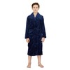 WORW Big Boys Solid Robes Bathrobe Robes (Blue, Medium)