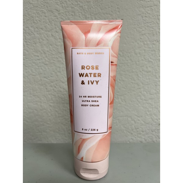 Bath and Body Works ROSE WATER & IVY Ultra Shea Body Cream 8 Ounce (2019 Limited Edition)