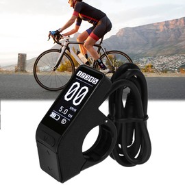 SW102 Display Panel, ABS Multiple Data Displaying 5 Pin Interface Bike LCD Display Meter Intuitively Durable for Modification for 22.2mm Handlebars