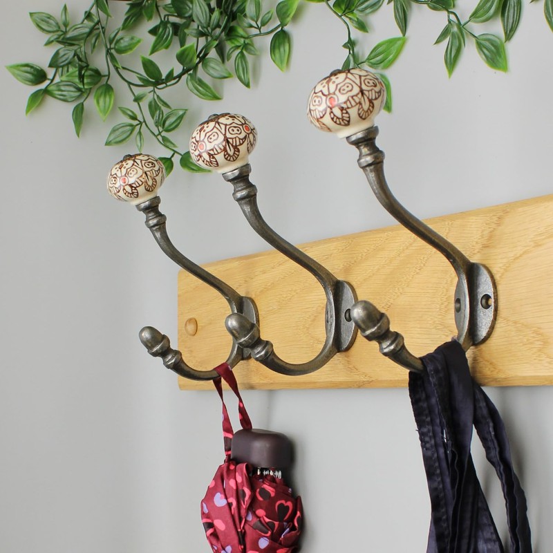 Oakcrafts - Hand Finished Shabby Chic Cast Iron Coat Hooks