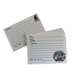 Gnome Carolers Holiday Recipe Card 4x6 Fun Recipe Card Christmas Baking Gnomes (Pack of 40)