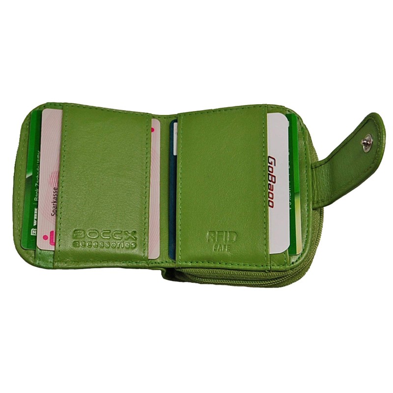 BOCCX GoBago 70031 Women's Purse Leather RFID Blocker Purse (Green)
