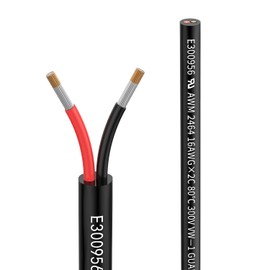 16 Gauge Wire 16/2 Electrical Wire 2 Conductor Extension Cable 10 Foot UL2464 DC 5V/12V/24V/300V 16 AWG Oxygen Free Stranded Tinned Copper Wire Low Voltage LED Cable for LED Lamps Automotive