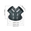 PATIKIL 3 Way Duct Splitter, 4"x4"x6" Y Reducer Connector Air