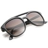 zeroUV Squared Bold Frame Plastic Aviator Sunglasses (Shiny-Black Lavender)