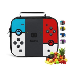 jwsxcfd Lunch Bag Lunch Boxes Reusable Games Insulated Portable Lunch Box Unisex Leak proof Cooler Tote Bag (Red-1)