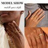 FAONDU Gold Rings for Women Non Tarnish Stackable Rings Dainty