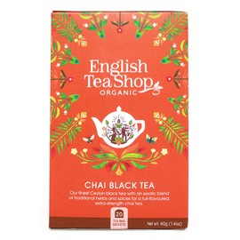 English Tea Shop Organic Chai Black Tea - 20 Tea Bag Sachets
