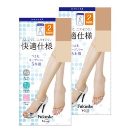 Fukusuke Women's Open Toe 5 Toe High Socks, Stockings, 4 Pairs (2P x 2), Burly