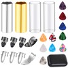 Guitar Slide, 4pcs Augshy Medium Guitar Slides(1 Stainless Steel, 1
