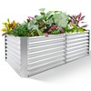 Land Guard 6×3×2ft Galvanized Raised Garden Bed, Planter Boxes Outdoor,