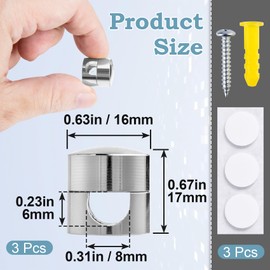 PAGOW 3 Pcs Cable Anchors, Metal Charger and Wire Organizers, Adhesive Cord Clips, Multi-Function Gun Metal Cord Anchors Holder, Cable Management for Desk, Office, Home, Wall (Silver)