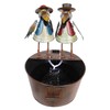 Alpine Corporation 20" Outdoor Tabletop Vintage Rustic Metal Crow Birds,