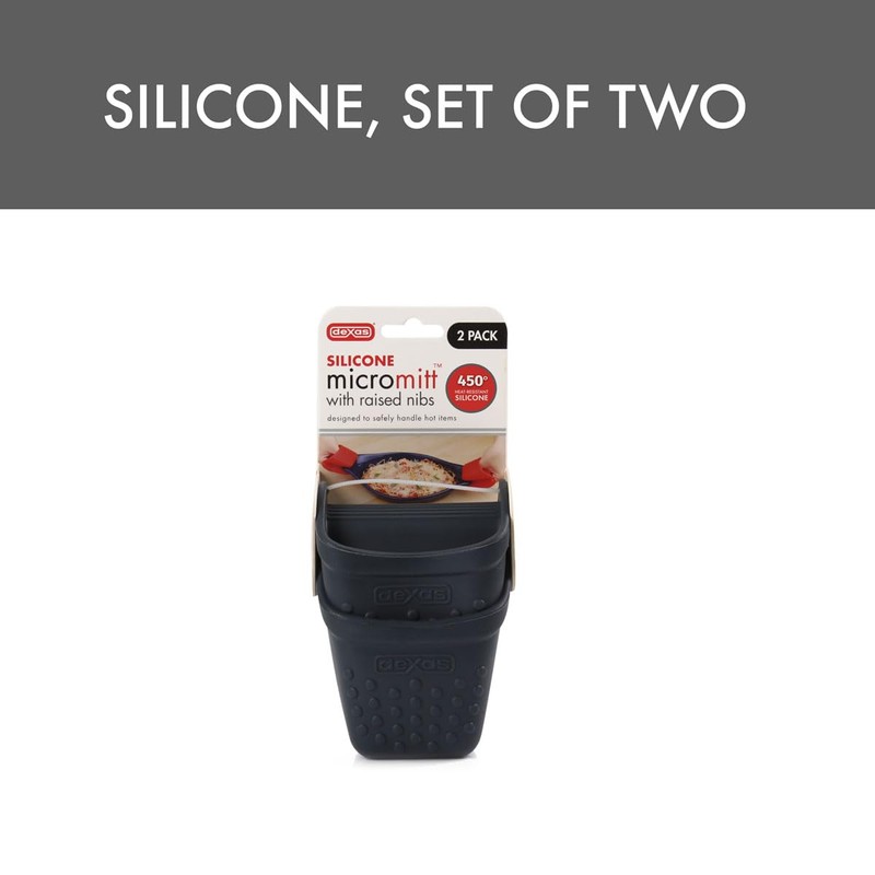 Dexas Micromitt Silicone Oven Mitts - Heat Resistant to 450°F,