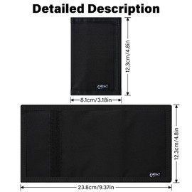 FORYEE Men’s Nylon Trifold RFID Wallet with ID Window, Slim Security Wallet for Card Cash Holder, Modern Fashion Stylish Wallet Gifts for Teen Boys and Men, One Size -Black