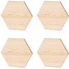 SUPVOX Wood Slices Ornaments Hexagon Shape Wood Slabs Craft DIY