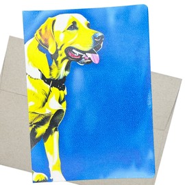 Yellow Labrador Retriever Greeting Card with Envelope (5X7 Inches and Blank Inside) Yellow Lab card for Birthday, Anniversary, Wedding, and Friendship Card - 122