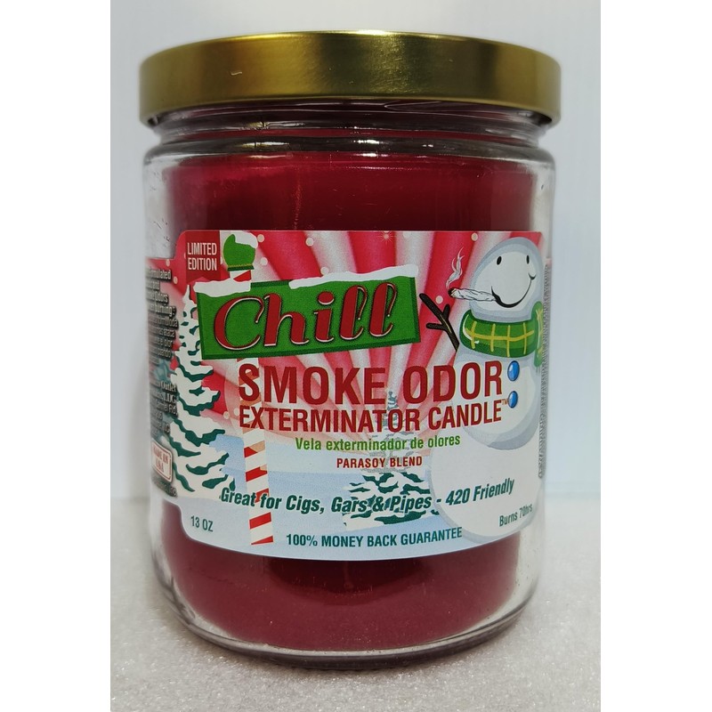Smoke Odor Exterminator 13oz Jar Candle, Chill 3 Pack.