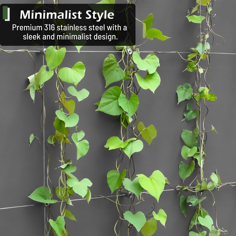 Wire Trellis for Climbing Plants Outdoor, 20-Set Wall Wire Trellis