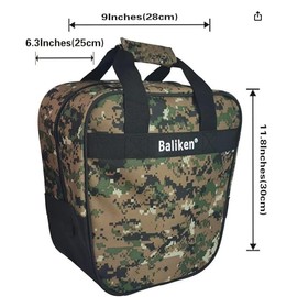BALIKEN Bowling Single Tote Bag, Durable, Compact and Stylish Durability Easy to Carry Holds One bowling ball (Blue) (FCamo)