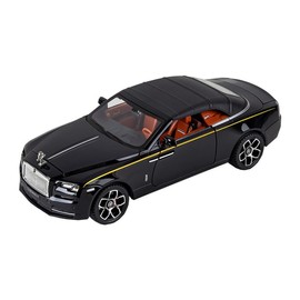 Andek 1:24 Rolls Royce Dawn Car Model Simulation Alloy Convertible Sports Car Sound and Light Pull Back Toy Car Boy Collection Gift (Black)