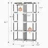 ROJASOP Portable Closet Wardrobe Closet for Hanging Clothes with 6