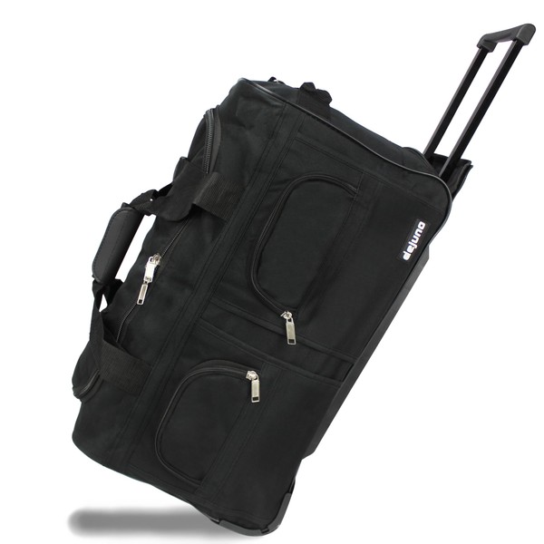 Dejuno Duffel Bag with Telescopic Handle in-Line Skate Wheels and