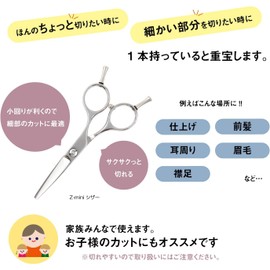 [PF] DEEDS Japanese Shears Professional Manufacturer Z-mini Bangs Cut Child Cut Scissor (4.5 inches) Hairdresser Haircut Professional