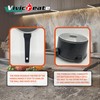 Vivicreate cast aluminum stock pot pan with lid, Marble color